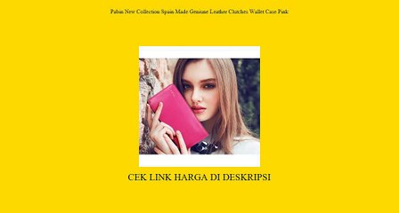 [268] Pabin New Collection Spain Made Geniune Leather Clutches Wallet Case Pink