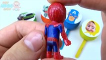 Узнайте цвета играть доч штабелирования Игрушки для Дети супергерои человек-паук капитан Америка