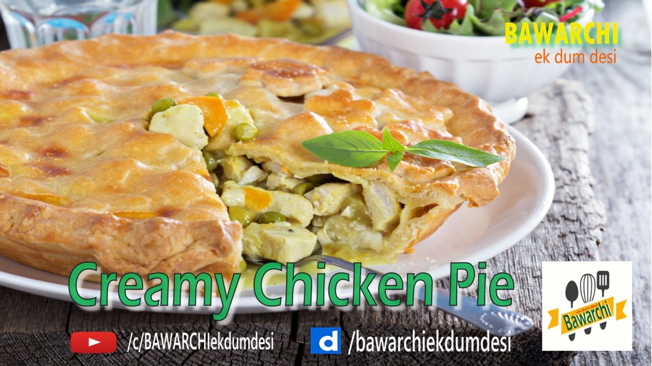 Creamy Chicken Pie | Creamy chicken and vegie pies
