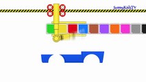 Y dibujos animados colores educativo Inglés Aprender lección arco iris trenes vehículos con f