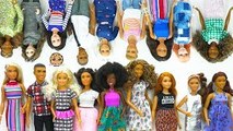 Giant Barbie Doll Haul ! Box of Cool Barbie Dolls Tall, Petite, Curvy, Ken Fashionistas