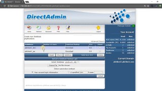 Manage MySQL databases with DirectAdmin