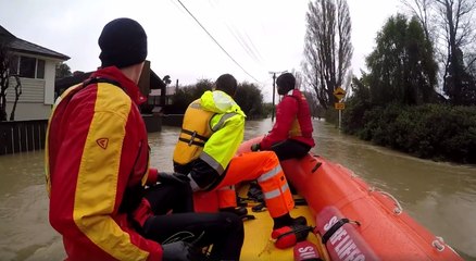 Download Video: Christchurch Residents Evacuated By Boat Amid Severe Flooding