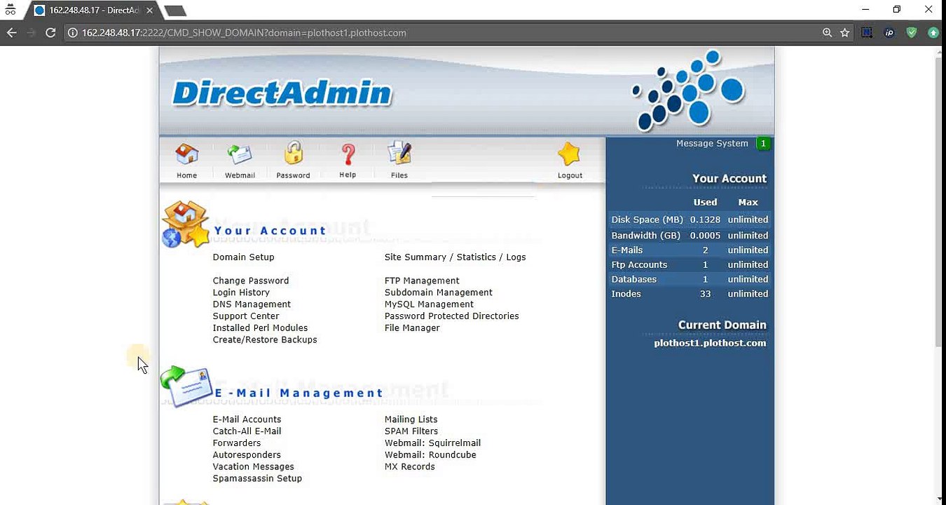 Create email forwarders in DirectAdmin