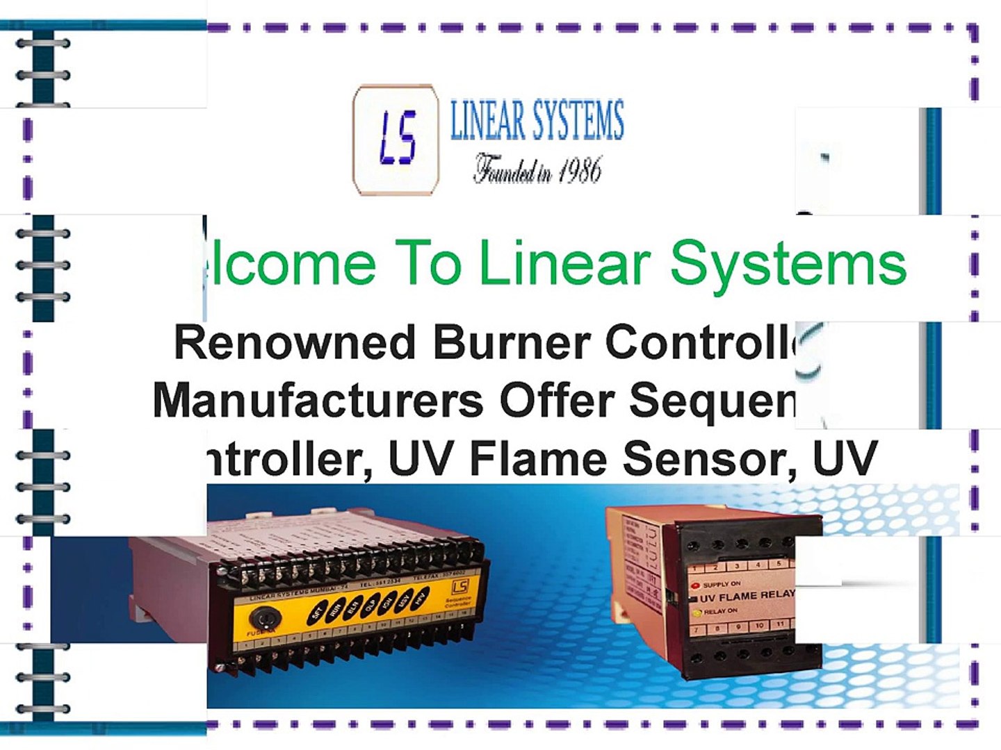 ⁣UV Flame Sensor Manufacturers - Linear Systems
