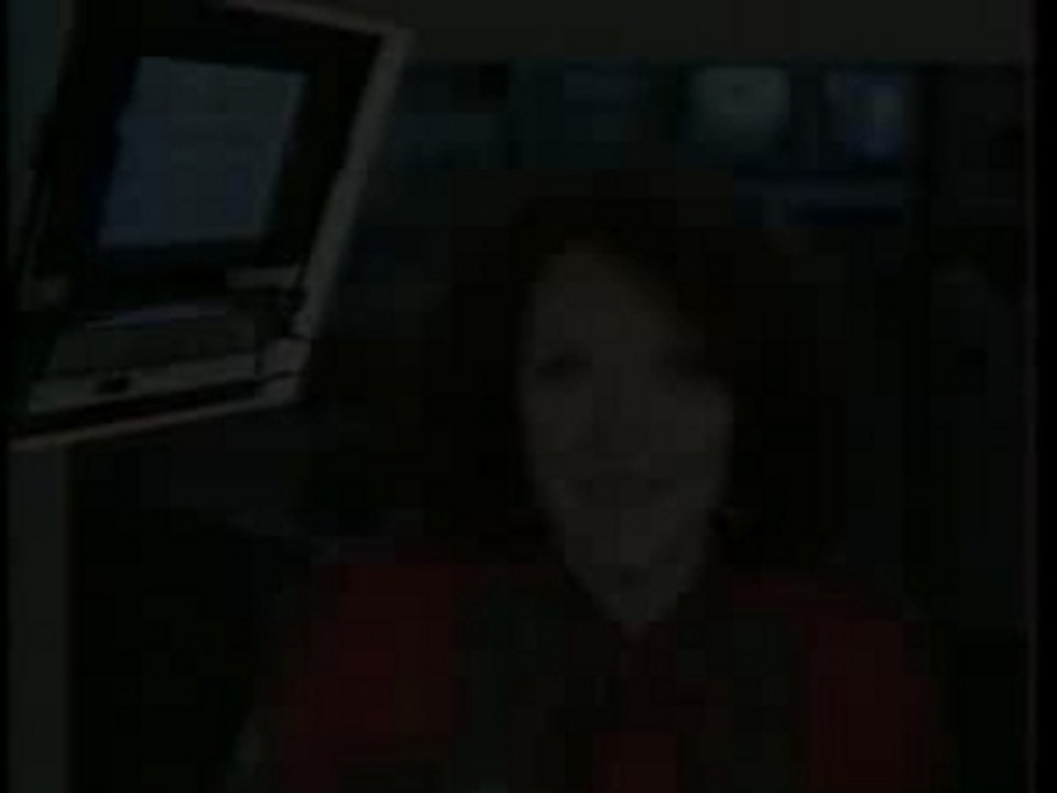 Anne Gaillard et son prompteur