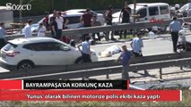 Bayrampaşa'da polis ekibi kaza yaptı