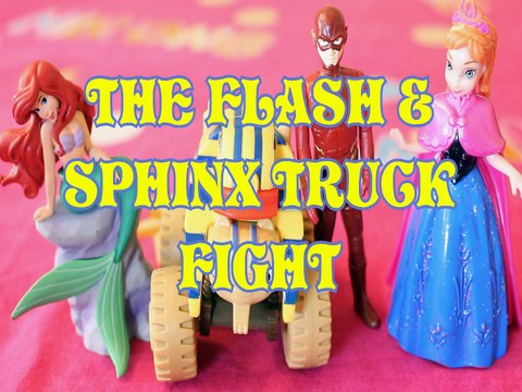 THE FLASH & SPHINX TRUCK FIGHT ARIEL LITTLE MERMAID PRINCESS ANNA DISNEY BLAZE MONSTER MACHINES Toys BABY Videos , DC C