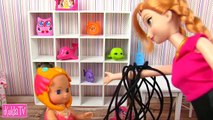 Dans le jeunes filles pour jouets Jeu clin doeil Barbie va maternelle coeur froid Elsa barbie