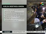 Mineros colombianos inician manifestación indefinida