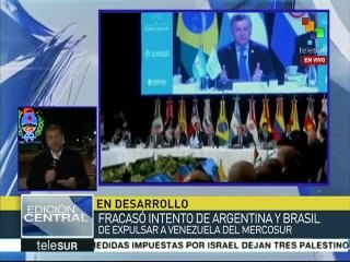 Fracasa intento de expulsar a Venezuela del Mercosur