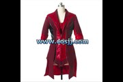 cosjj.com - The Avengers Scarlet Witch Cosplay Costume Red Long Coat Cosplay Costumes