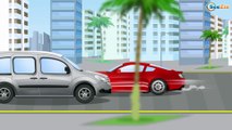 Cars Cartoon about Race Cars & Sports Car Race with Bus Accident in the City | Cartoons for children