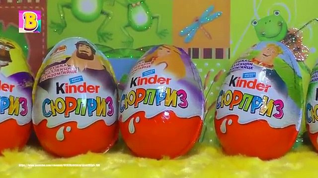 Киндер Сюрприз Три богатыря и морской царь, открываем новую серию по мультфильму