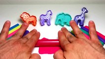 Y creativa masa para divertido resplandecer Niños moldes jugar plastilina con animal