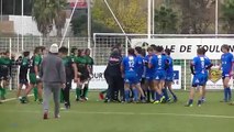 Rugby Bagarre Générale Match Stade Jean Alex Fernandez Toulon Live TV Sports 2017