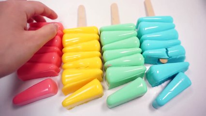 How To Make Colors Milk Gummy Jelly Popsicles and Peppa Pig Family Clay Slime Bath Time