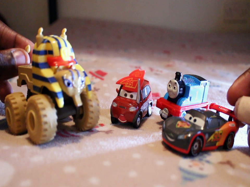IT'S RACE DAY LIGHTENING MCQUEEN THOMAS & FRIENDS CARS 3 SPHINX TRUCK BLAZE & THE MONSTER MACHINES  Toys BABY Videos, D