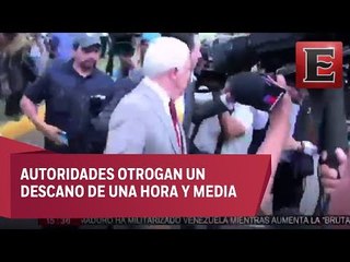 Decretan receso en la segunda audiencia contra Javier Duarte