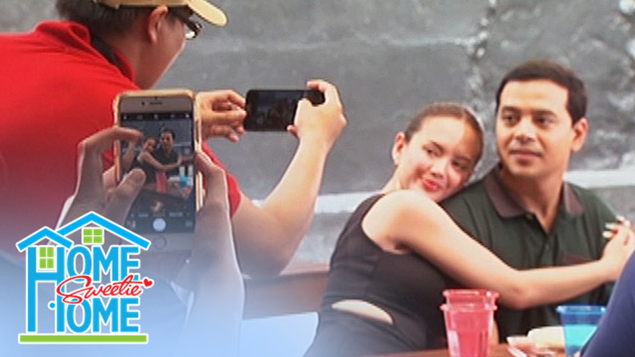 Home Sweetie Home: Romeo and Tanya pose for a picture together