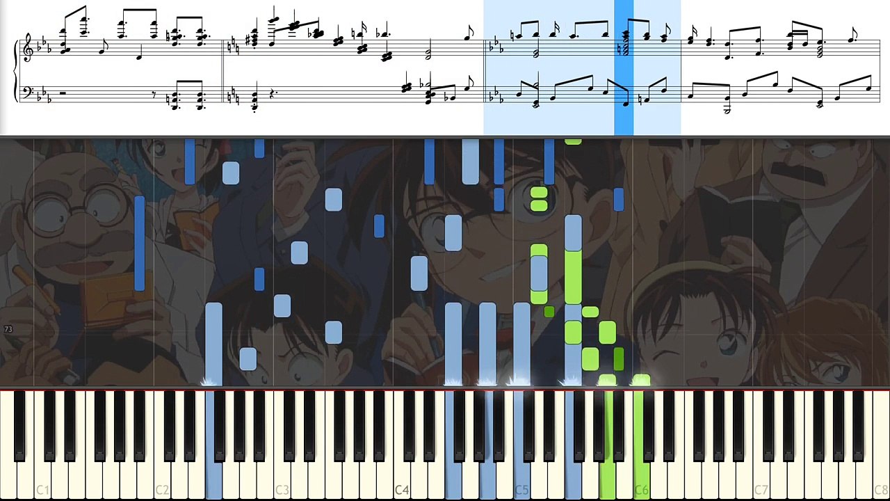 Detective Conan [Movie Theme 11] Nanatsu no Umi o Wataru Kaze no Yo ni [Piano Tutorial]