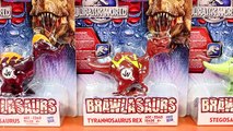 Bataille dinosaure jurassique enfants vidéos contre monde Brawlasaurs t-rex tyrannosaurus triceratops