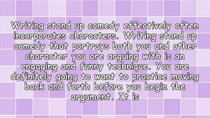 Writing Stand Up Comedy - You As Yourself and Other Character