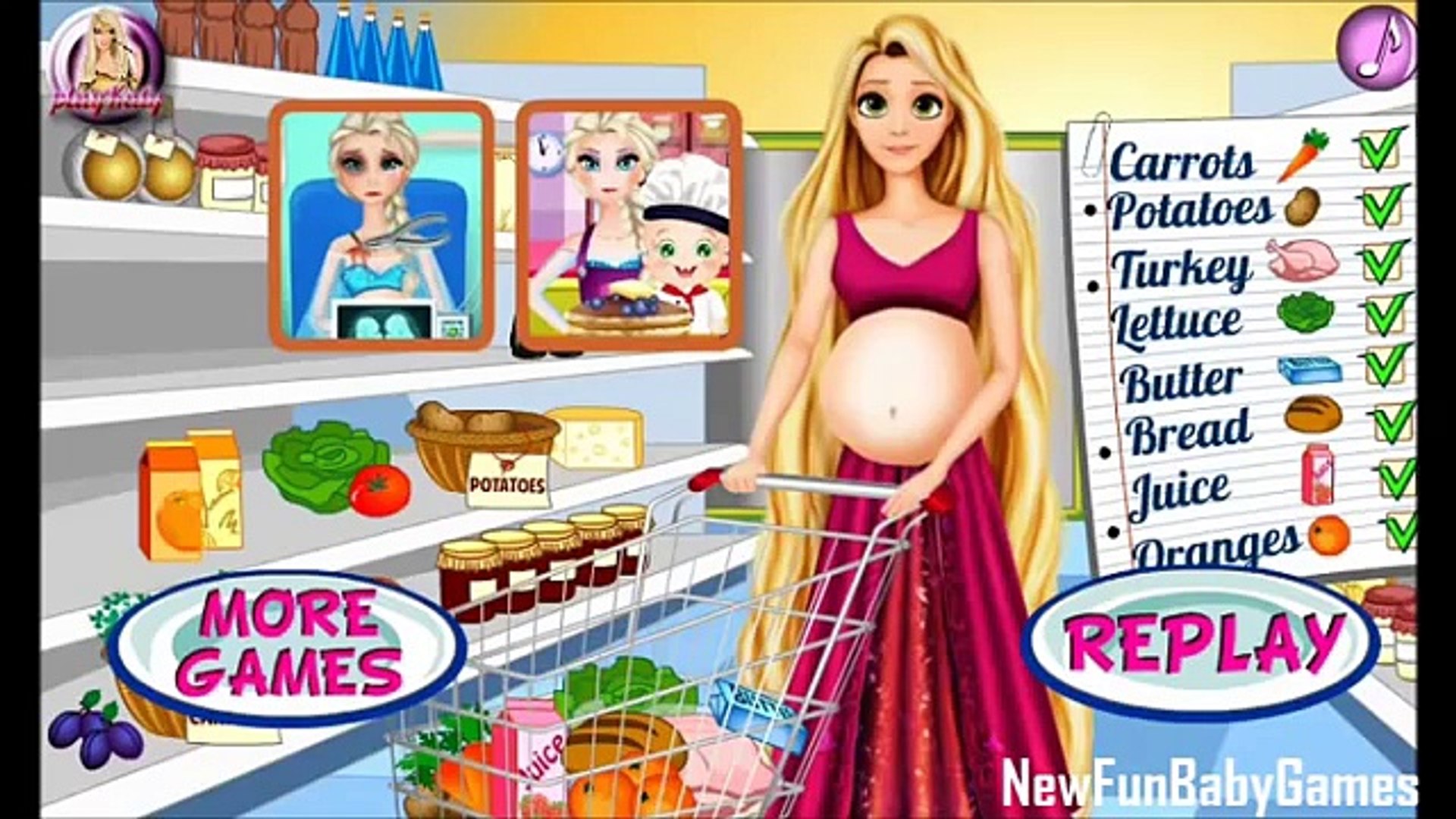juegos de barbie embarazada de compras