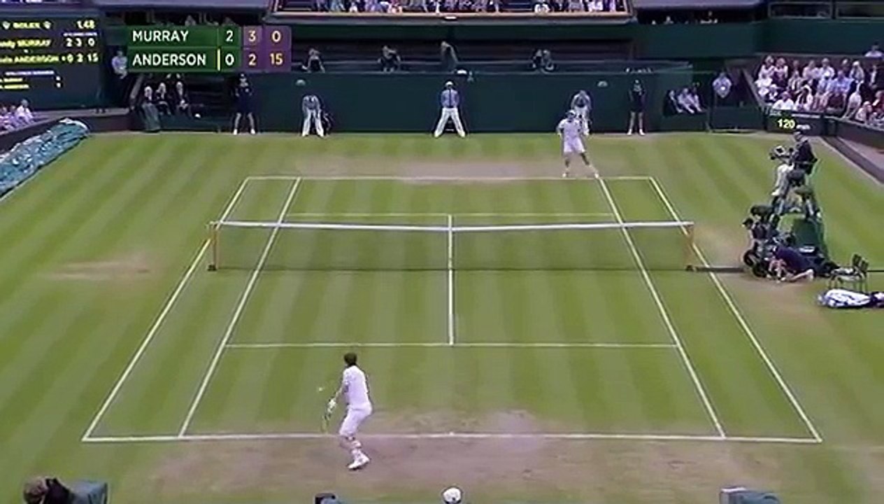 Andy Murray outrageous drop shot - Wimbledon 2014