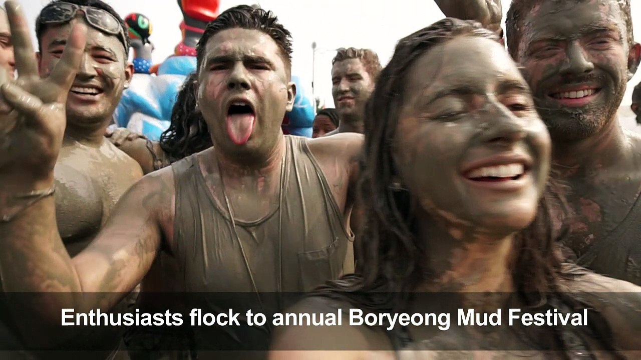 Mud fights and slides at the Mud Festival in Boryeong