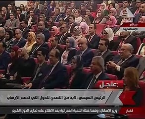 السيسى: الفكر المتطرف "غير قابل للحياة"..والدين مش لتعذيب وقتل الناس