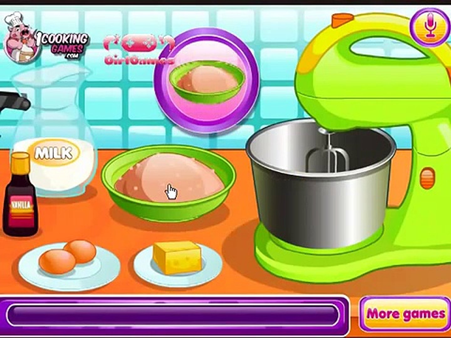 العاب طبخ - العاب بنات مع الطباخة وعمل الكيك الجميل للاطفال - Cooking games  - video Dailymotion