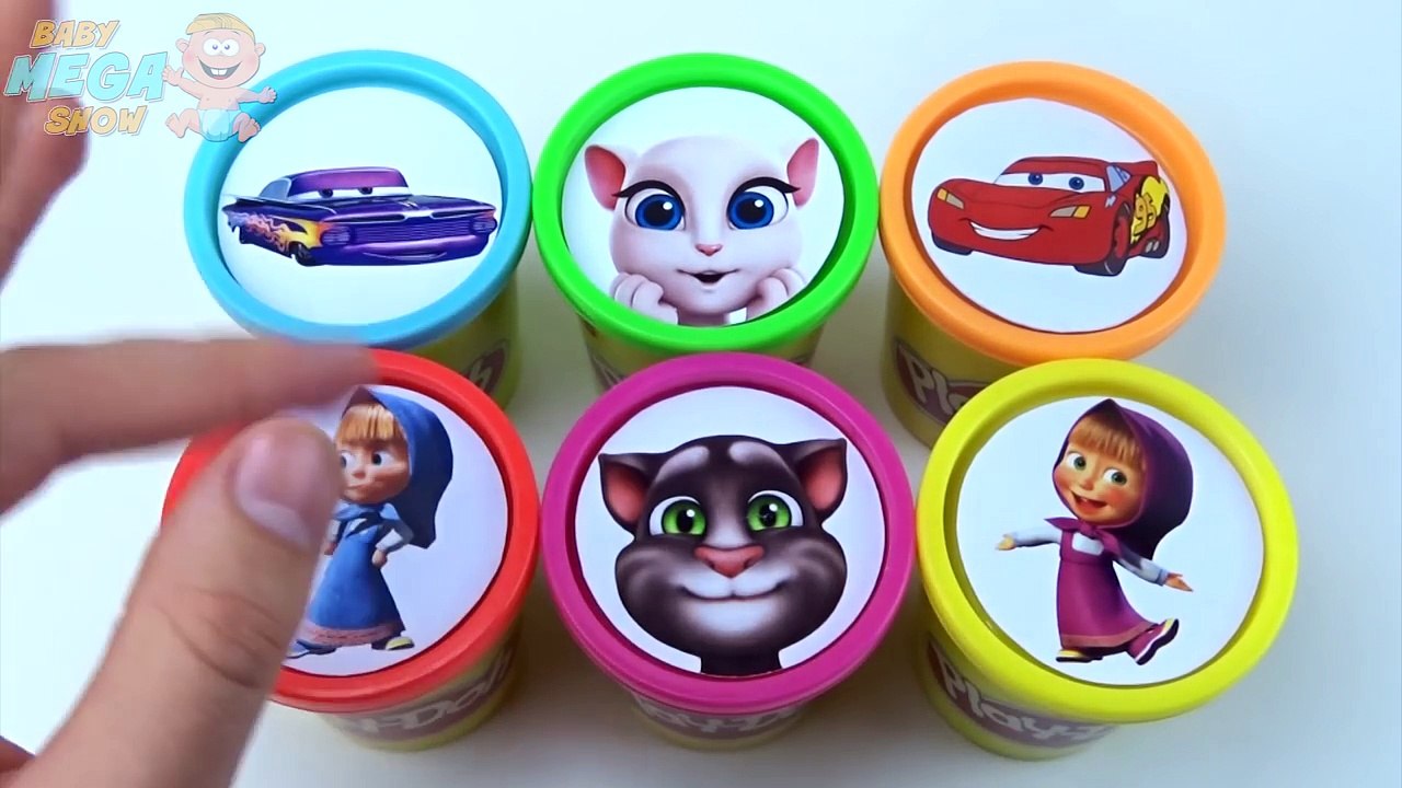 Штабелирования Игрушки играть доч глина Говоря том легковые автомобили Маккуин маша лапа патруль Узнайте цвета