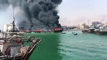 شرارة الانتفاضة فى قطر.. عمال يحرقون قوارب لرفض النظام صرف رواتبهم