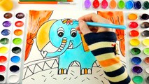 Animaux bébé couleur coloration mignonne dessiner pour girafe enfants Apprendre à Il aquarelle avec Page n