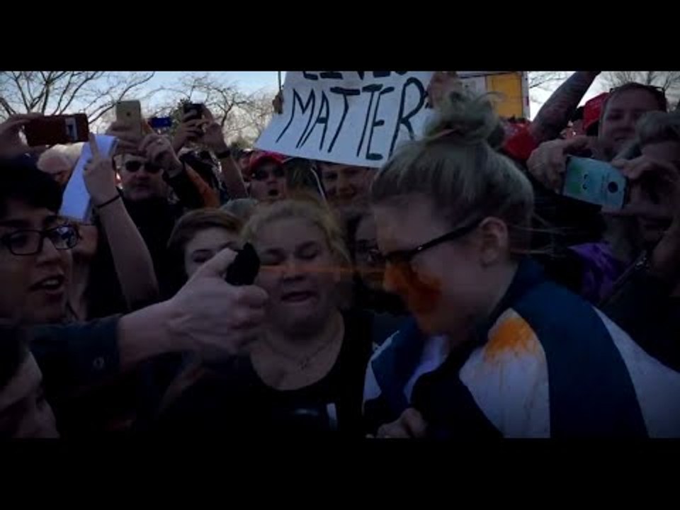 Teen punches man after alleged groping, immediately pepper sprayed at Trump rally