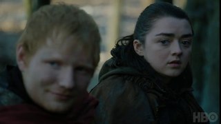 Game of Thrones - Arya and Ed Sheeran Scene - Season 7 Episode 1 GOT S07E01