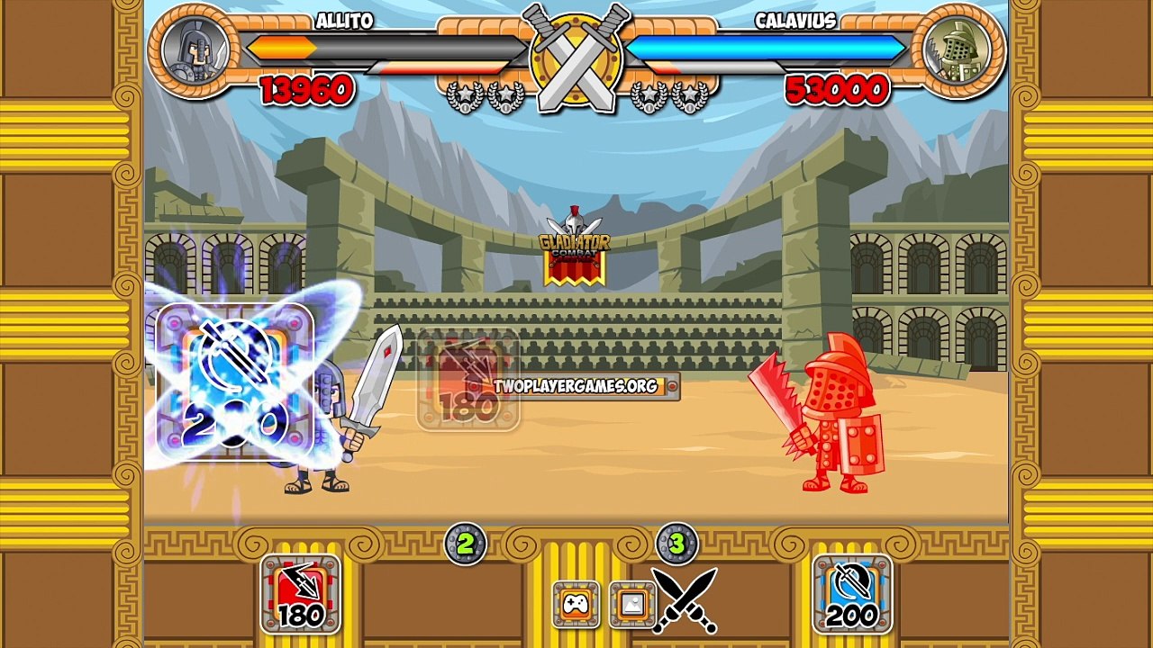 Gladiator Combat Arena - 2 Player Game