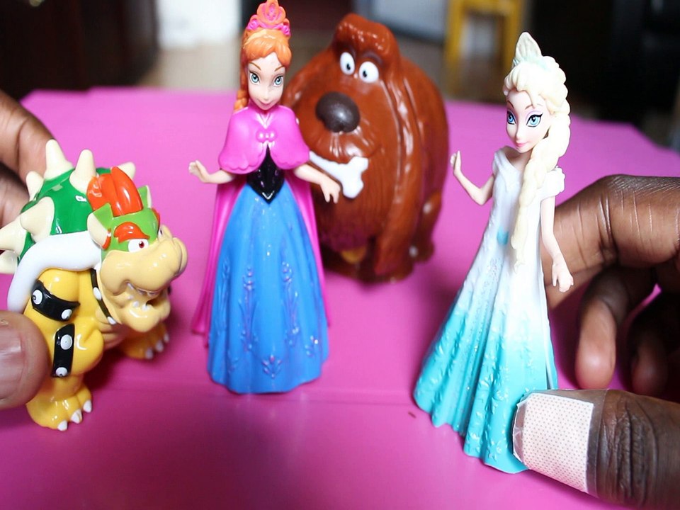 PRINCESS ELSA & ANNA'S CASTLE GETS ATTACKED BOWSER AGNES GRU OWLETTE DUKE DISNEY TSLOP  Toys BABY Videos , FROZEN , SUP