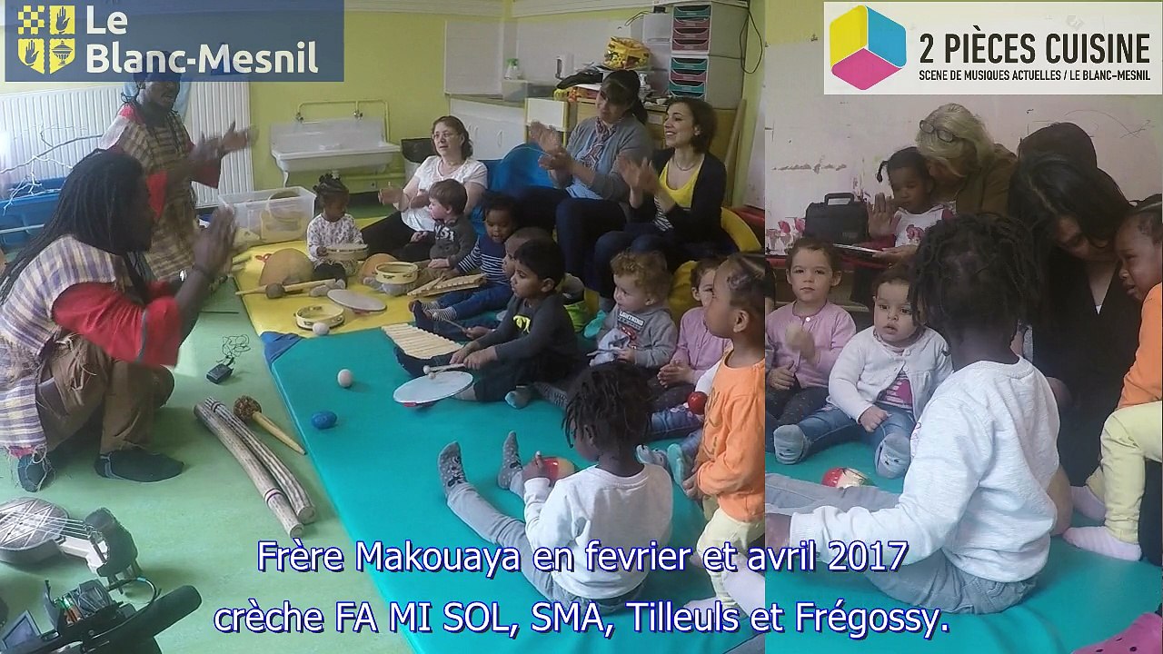 Frères Makouaya en fevrier et avril 2017 crèches de Blanc-Mesnil