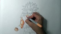 Drawing GOKU Super Saiyan BLUE 3 KAMEHAMEHA | TolgArt