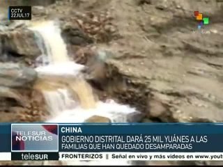 China: alerta amarilla por lluvias torrenciales e inundaciones