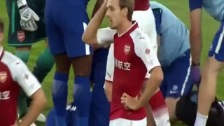 David Ospina Horror Tackle vs Pedro - Arsenal vs Chelsea 0-2 Friendly Match 2017