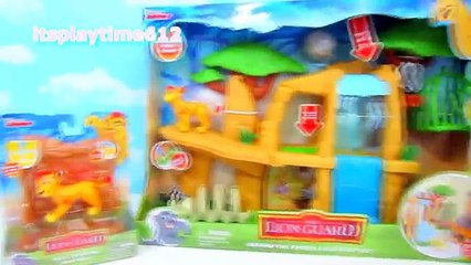 The Lion Guard Toys Kion Toppling Rock Wall and Beshte Boulder Catapult with The Good Dino