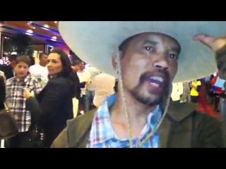 Fan in Vegas with Pacquiao hat