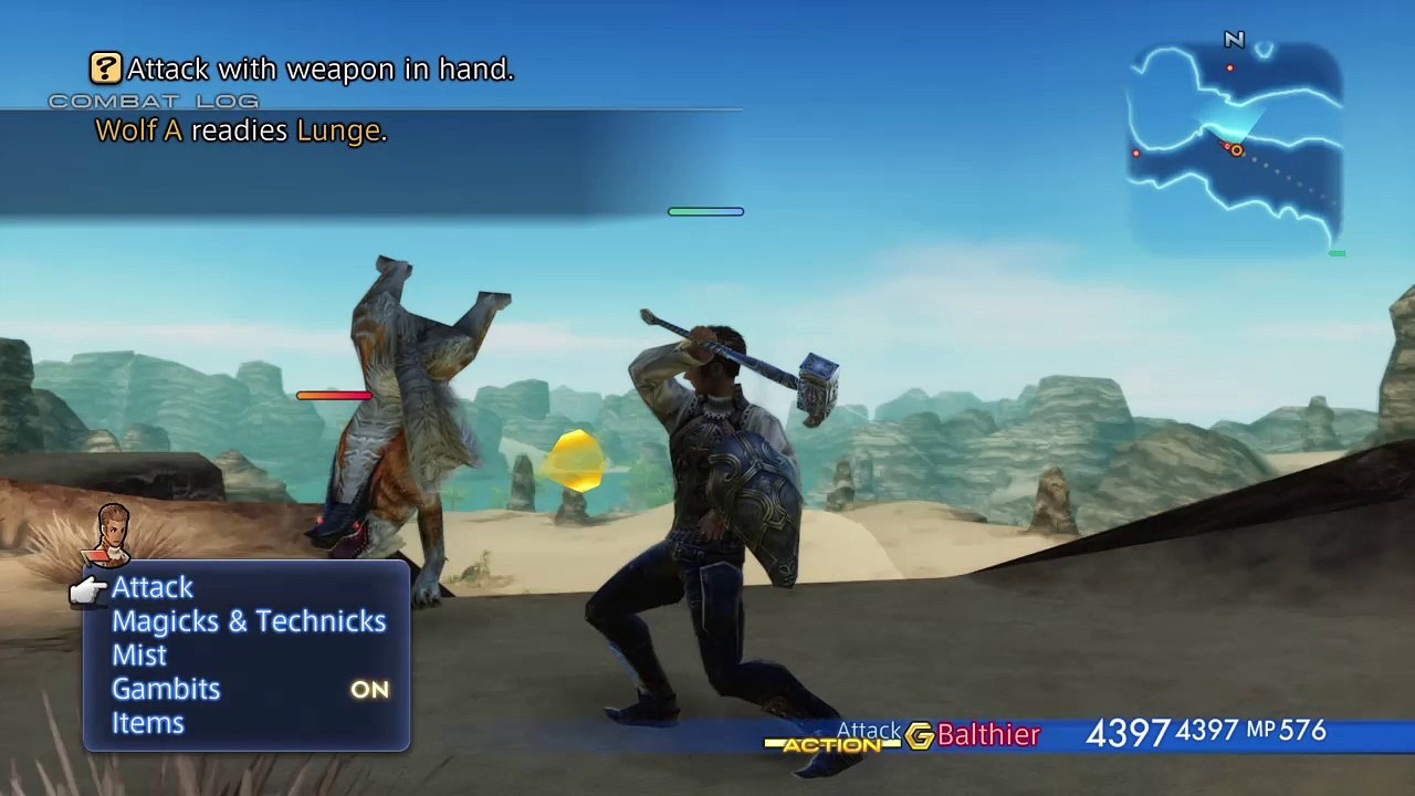 Balthier Hammer and Shield Moveset