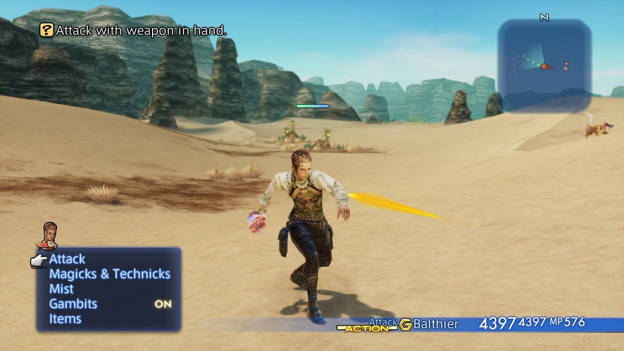 Balthier Hand-Bomb Moveset
