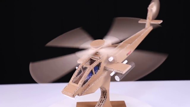 How To Make Helicopter (AH-64 Apache) - Cardboard DIY
