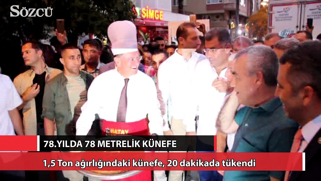 78 Metrelik künefe 20 dakikada tükendi