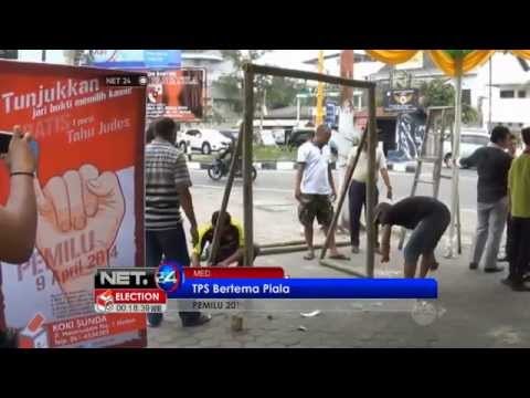 NET24 - TPS didekorasi dengan unik ala suasana pesta pernikahan